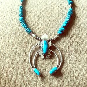 Kachina Sterling Squash Blossom Necklace